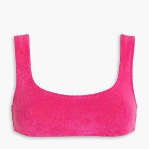 Solid & Striped Elle Terry Bikini Top in Pink size medium